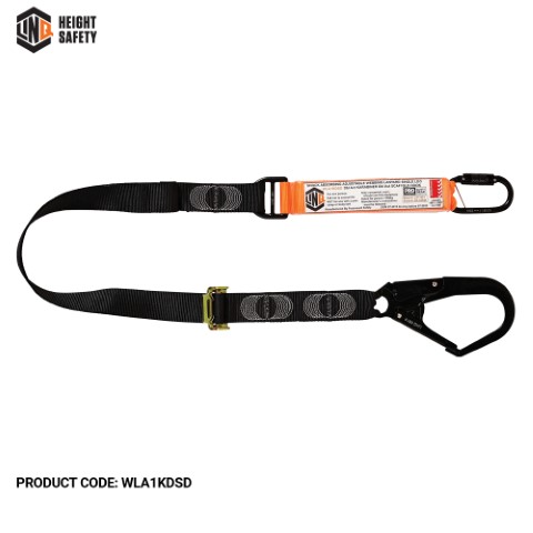 LINQ WEBBING LANYARD ADJUST SNG LEG 1X D.A KARABINER 1X D.A SCAFF HOOK